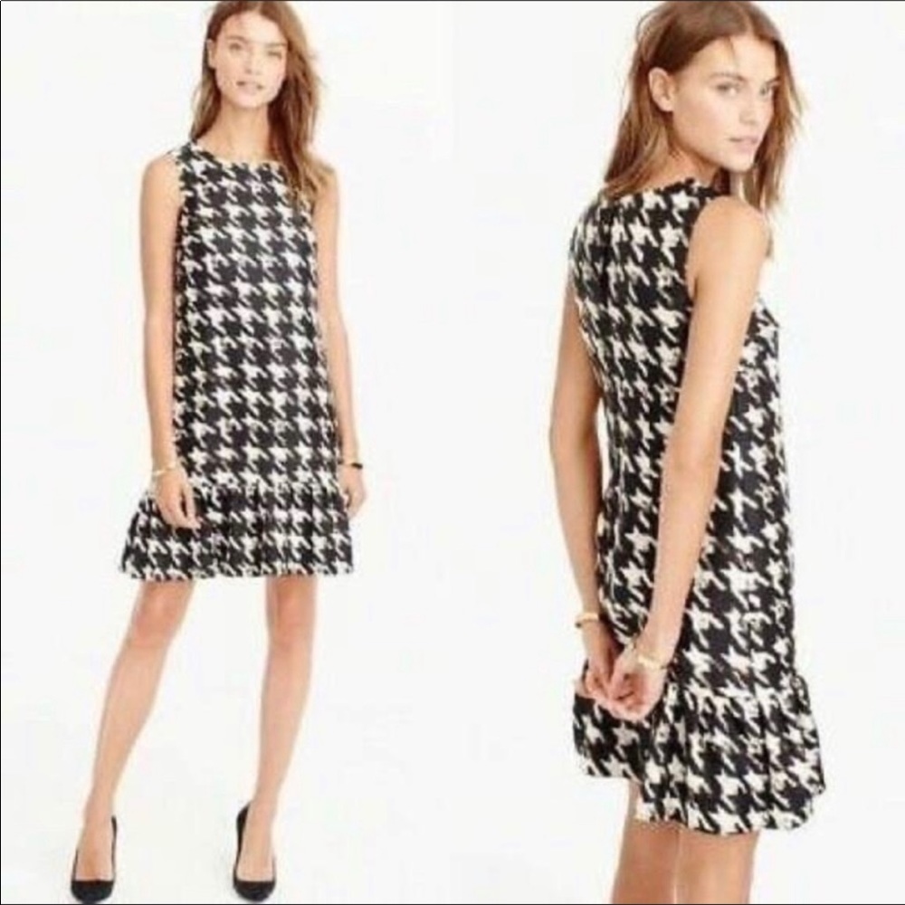 *NWT* J. Crew 100% Silk Houndstooth Dress